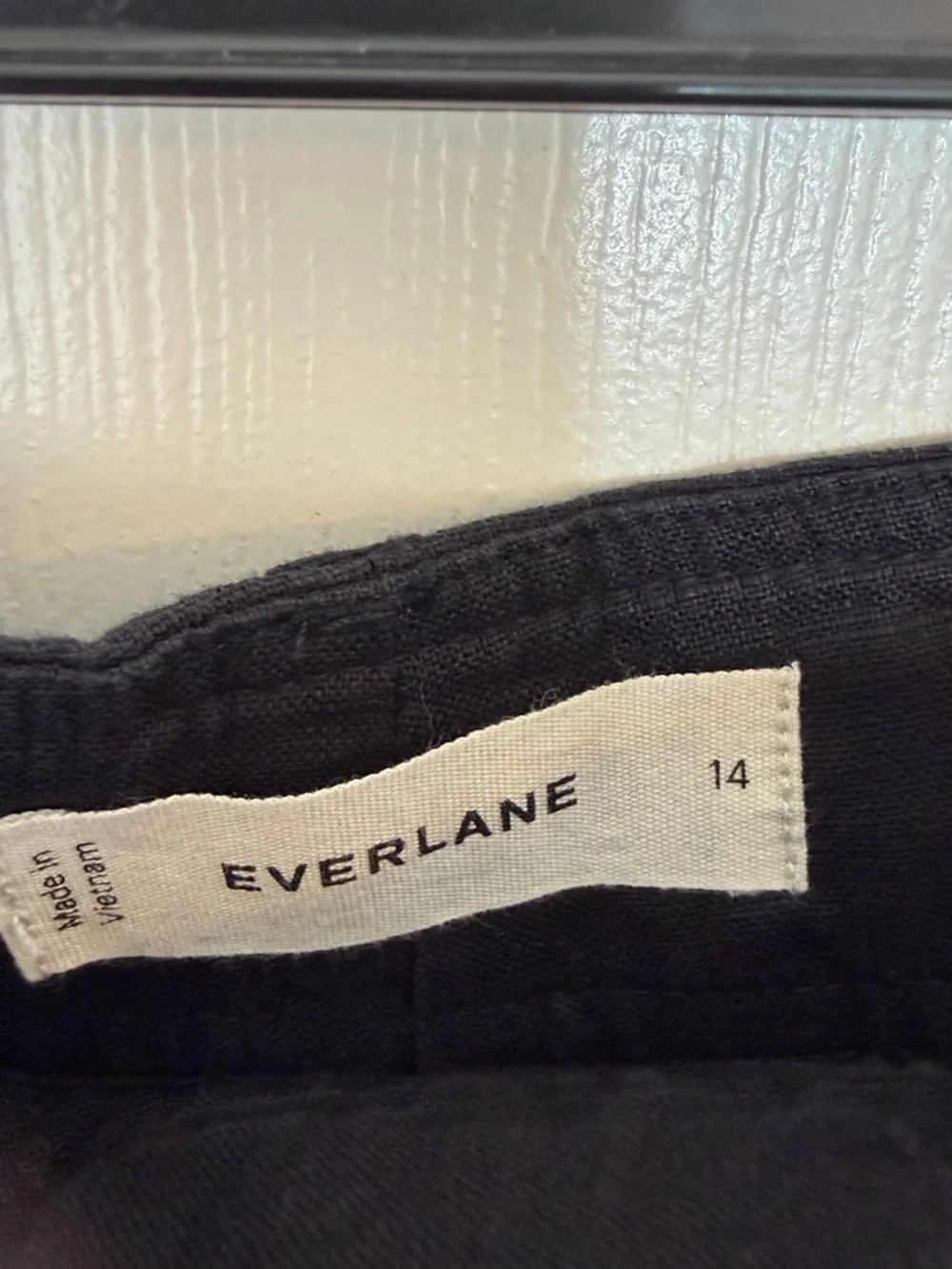 NEW WITH TAGS Everlane Black Linen‎ Way High Drape Pants in Size 14